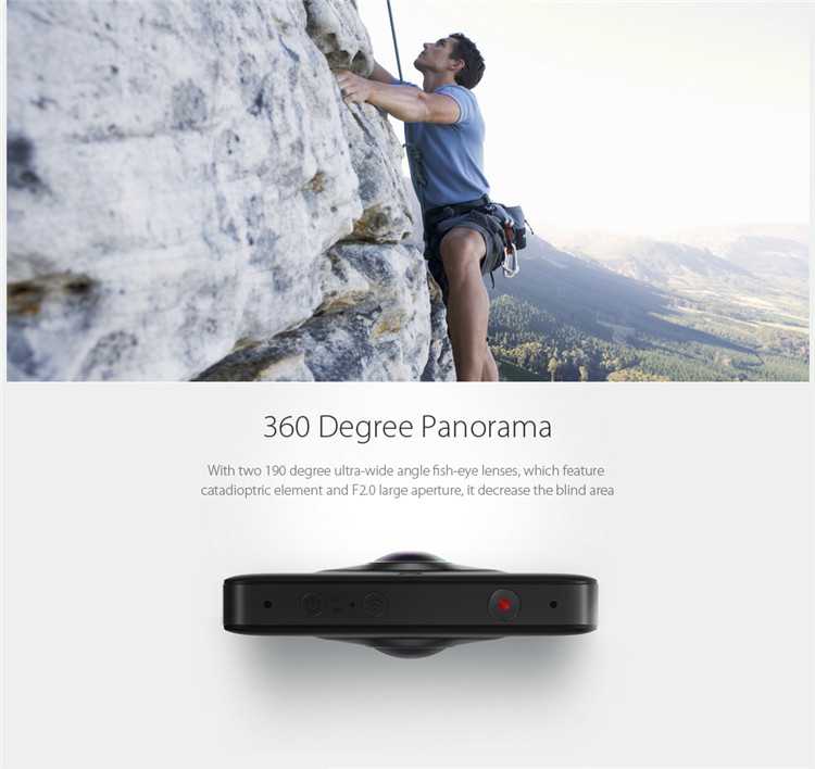 Компания представляет Xiaomi MiJia 35K 360 Panoramic Camera  компактную камеру с двумя линзами и панорамной съёмки под дождём