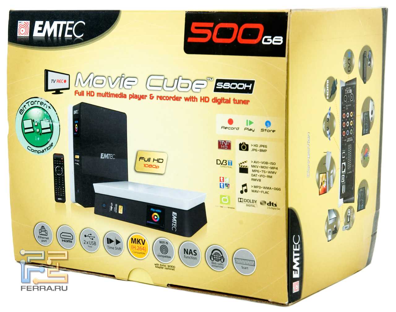 Медиацентр emtec movie cube q800 750gb - купить | цены | обзоры и тесты | отзывы | параметры и характеристики | инструкция