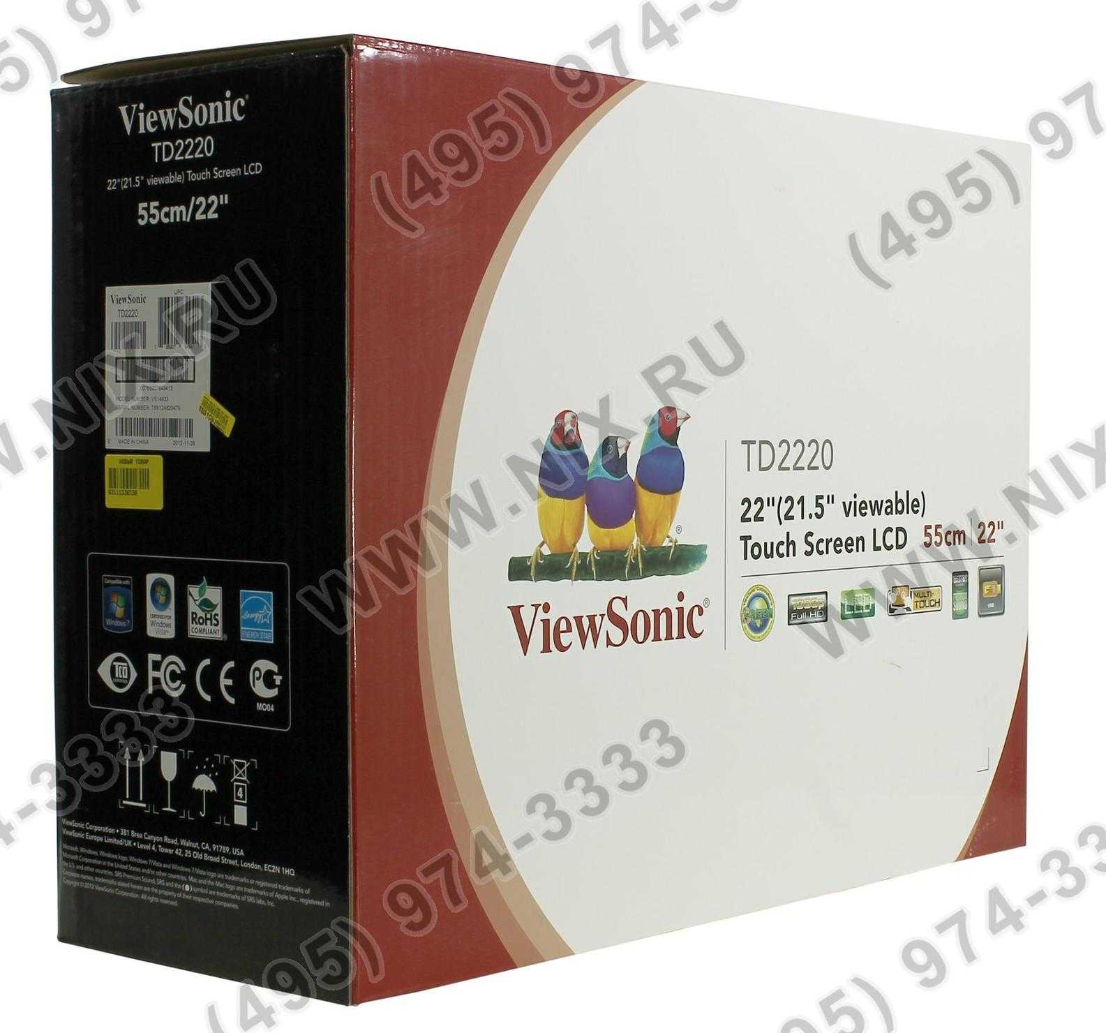Монитор viewsonic td2220-2 купить от 15230 руб в ростове-на-дону, сравнить цены, отзывы, видео обзоры и характеристики