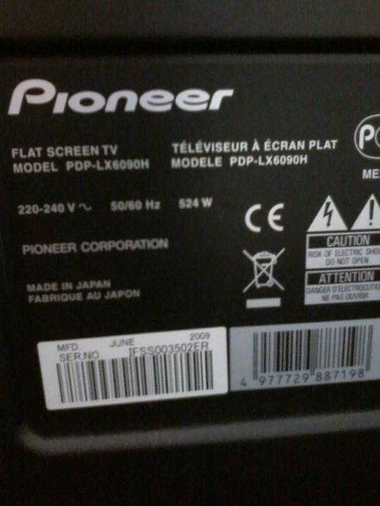 Телевизор pioneer pdp-lx6090