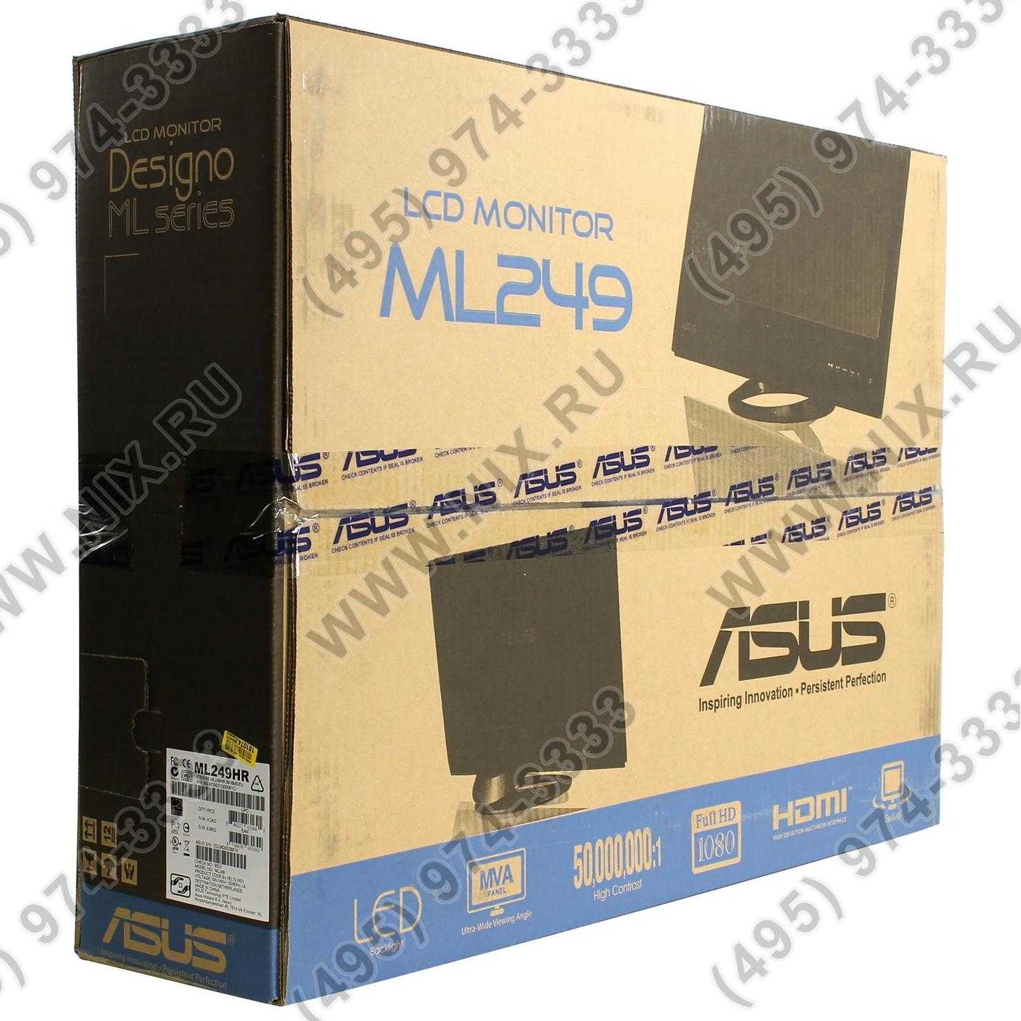 Монитор asus ml249hr - купить | цены | обзоры и тесты | отзывы | параметры и характеристики | инструкция