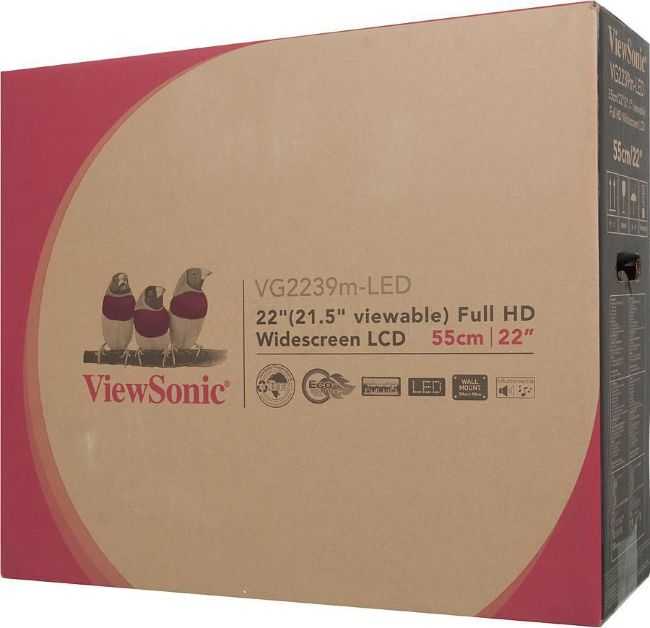 Жк монитор 23.6" viewsonic vg2436wm-led — купить, цена и характеристики, отзывы