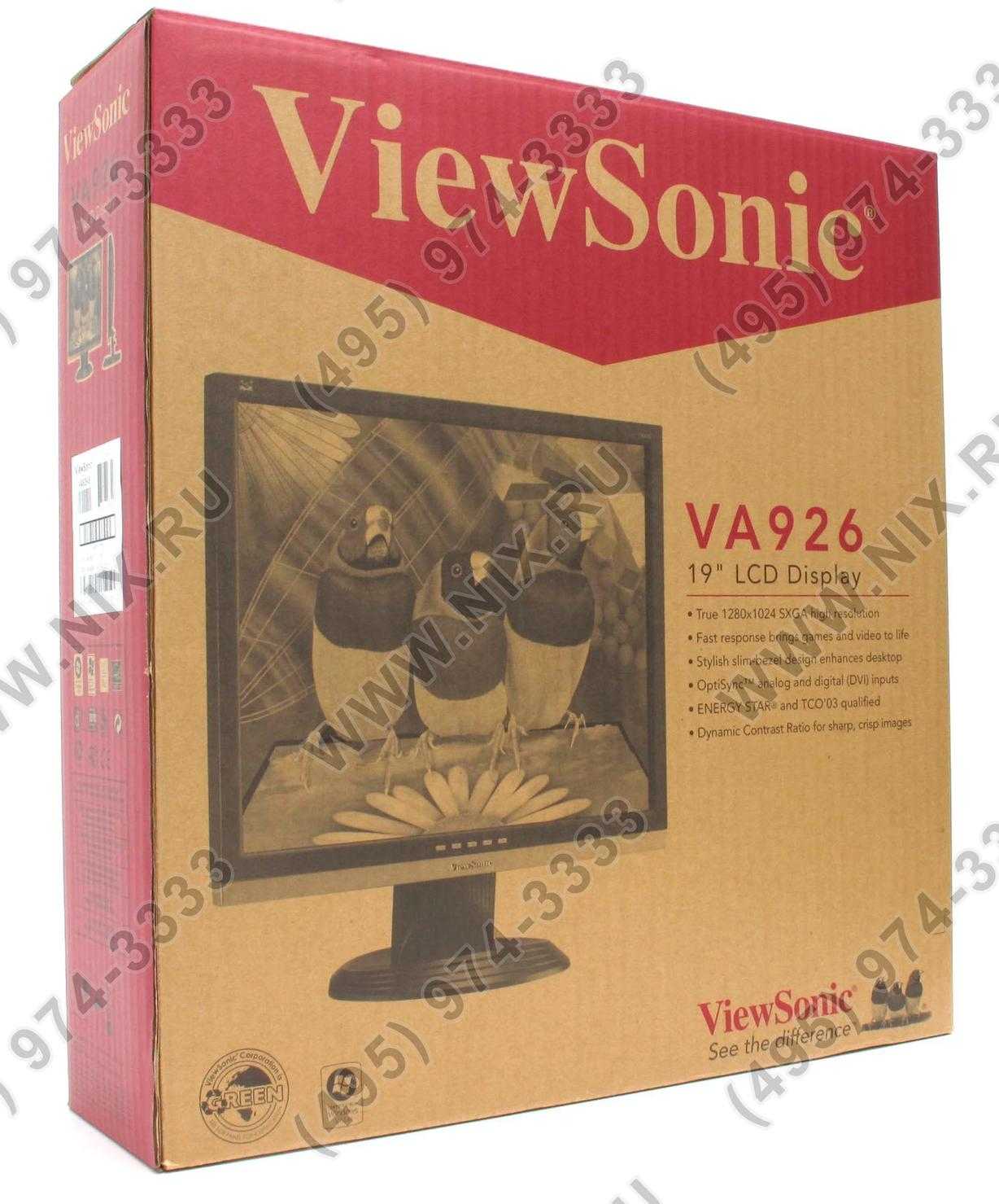 Мониторы для компьютера viewsonic — купить недорого в москве
