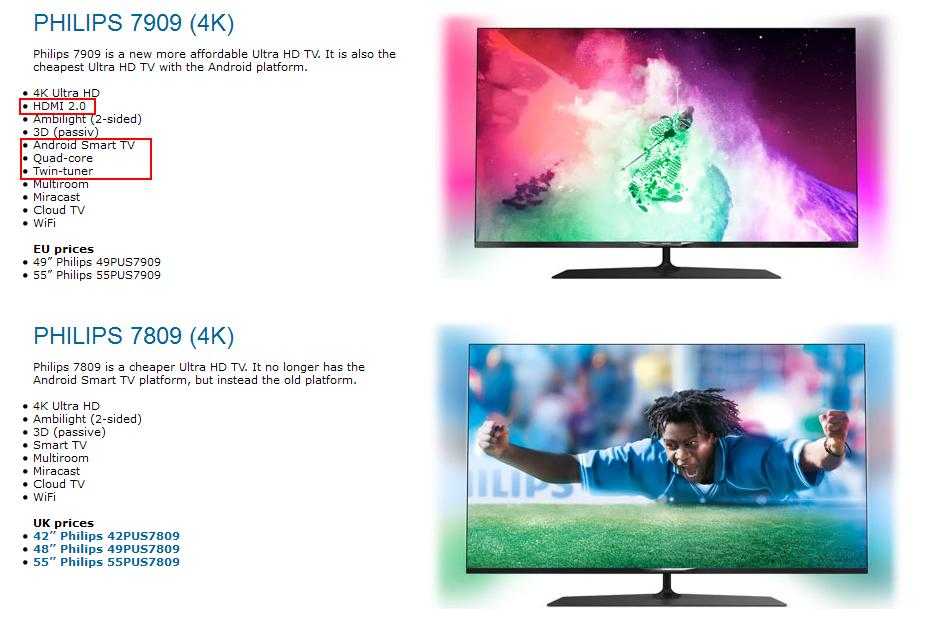 4k-телевизор 55" philips 7800 55pus7809 / 60 — купить, цена и характеристики, отзывы