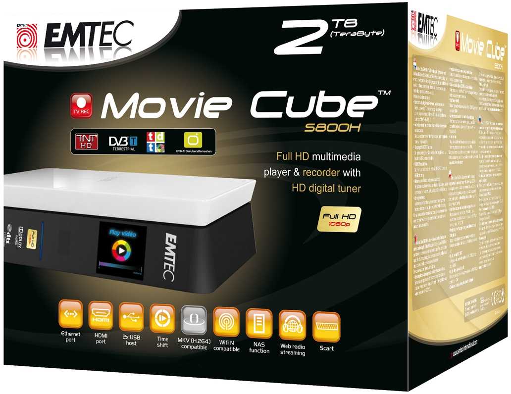 Медиацентр emtec movie cube s800 2000gb