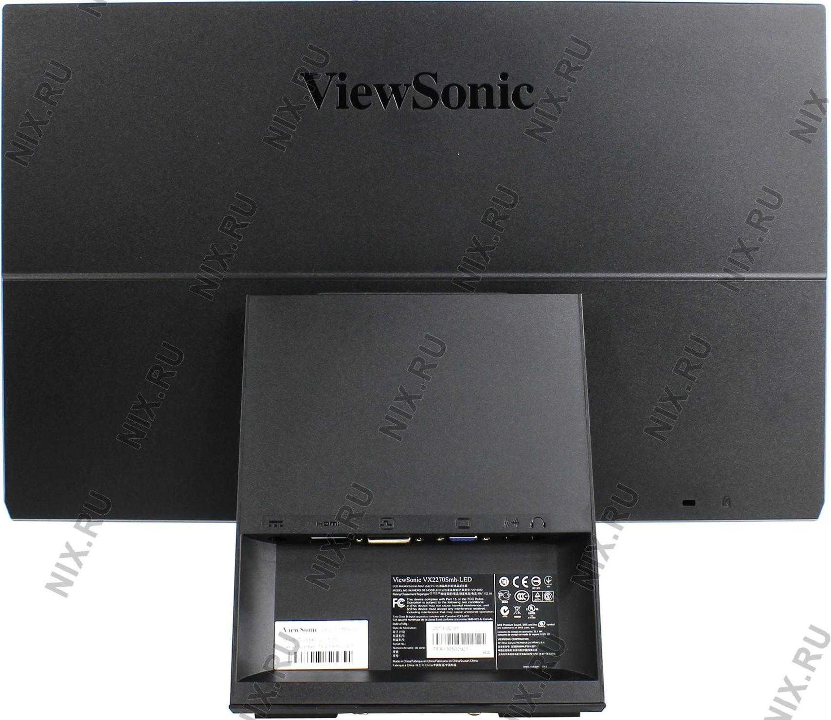 Монитор ViewSonic VX2270SMH-LED - подробные характеристики обзоры видео фото Цены в интернет-магазинах где можно купить монитор ViewSonic VX2270SMH-LED