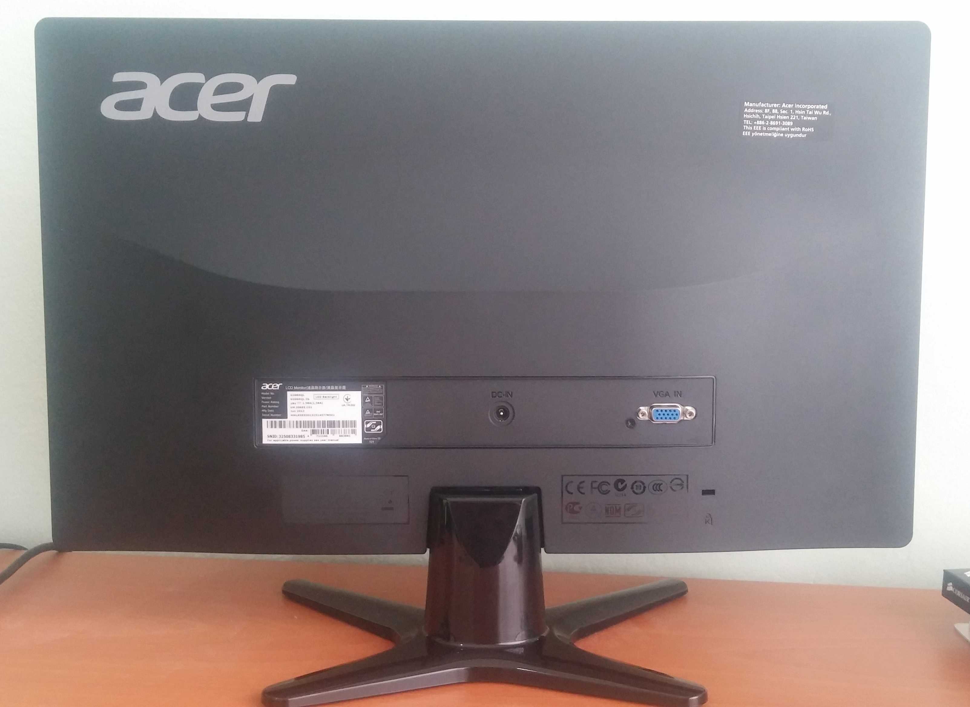 Acer g206hlbbd (черный) - купить , скидки, цена, отзывы, обзор, характеристики - мониторы