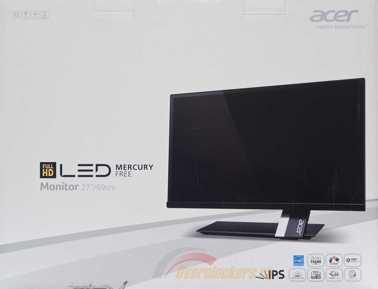 Монитор Acer S275HLbmii - подробные характеристики обзоры видео фото Цены в интернет-магазинах где можно купить монитор Acer S275HLbmii