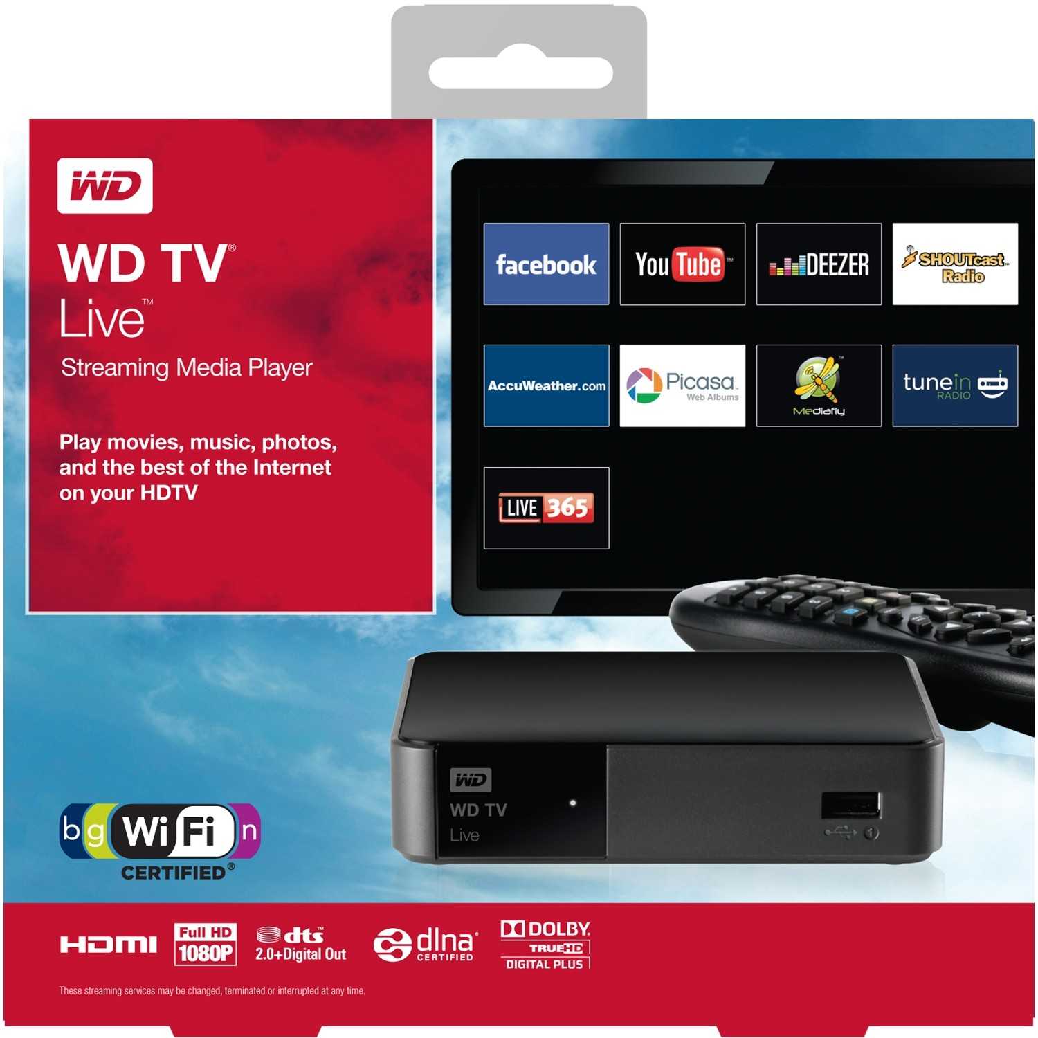 Western digital wd tv live streaming wi-fi