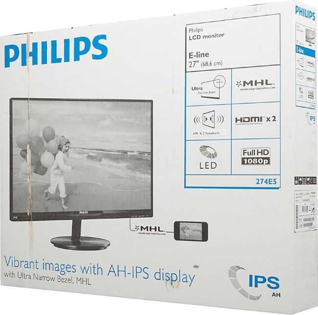 Philips 274e5qhaw/01 (белый) - купить , скидки, цена, отзывы, обзор, характеристики - мониторы