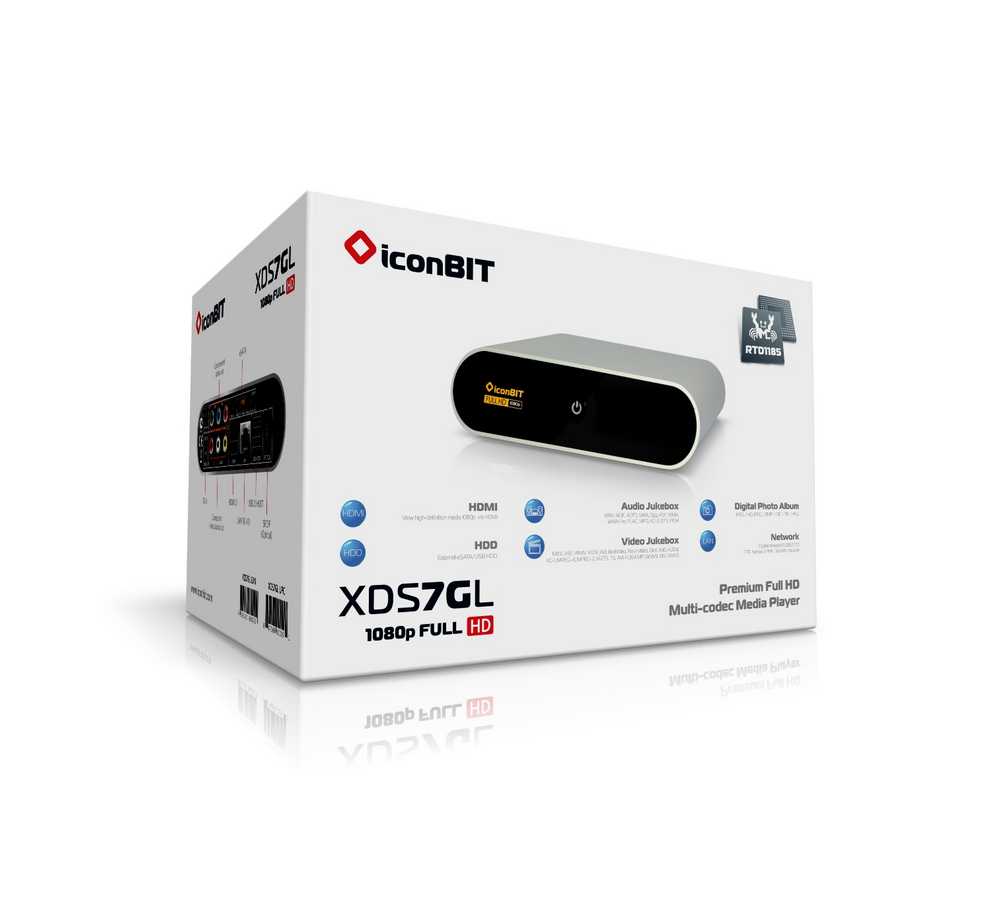 Медиаплеер IconBit XDS7GL - подробные характеристики обзоры видео фото Цены в интернет-магазинах где можно купить медиаплеер IconBit XDS7GL